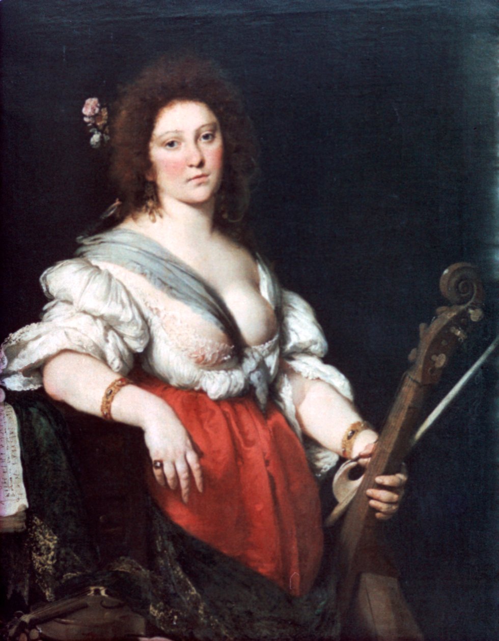 Gamba-spiller, c1635 af Bernardo Strozzi