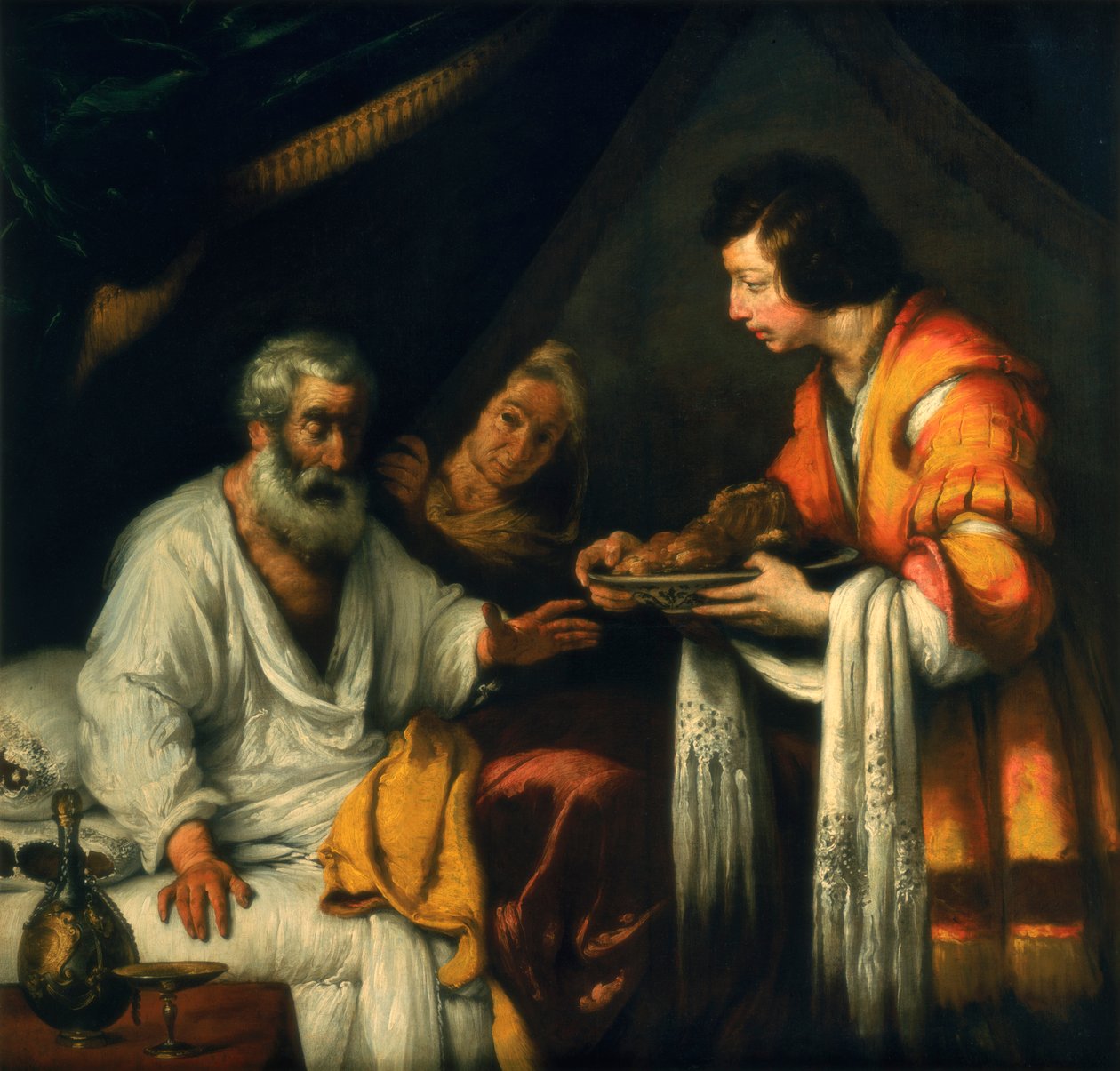 Isak velsigner Jakob, begyndelsen af det 17. århundrede af Bernardo Strozzi