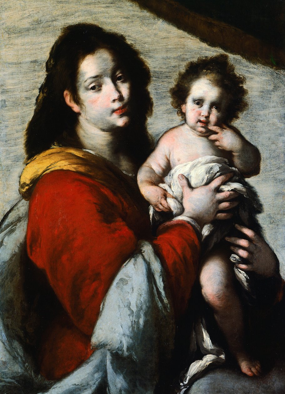 Madonna og barn af Bernardo Strozzi