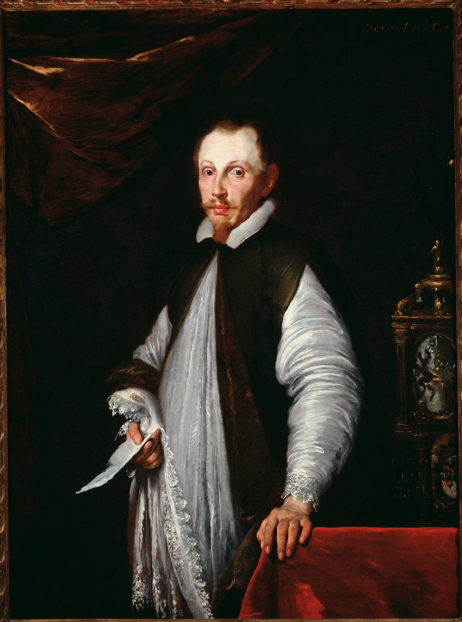 Portræt af kardinal Ottaviano Raggi (olie på lærred af Bernardo Strozzi