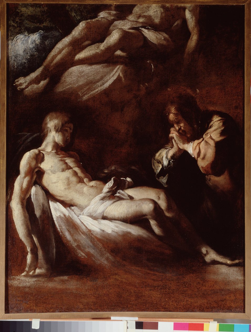 Studie til aflejringen Maleri af Bernardo Strozzi (1581-1644) af Bernardo Strozzi