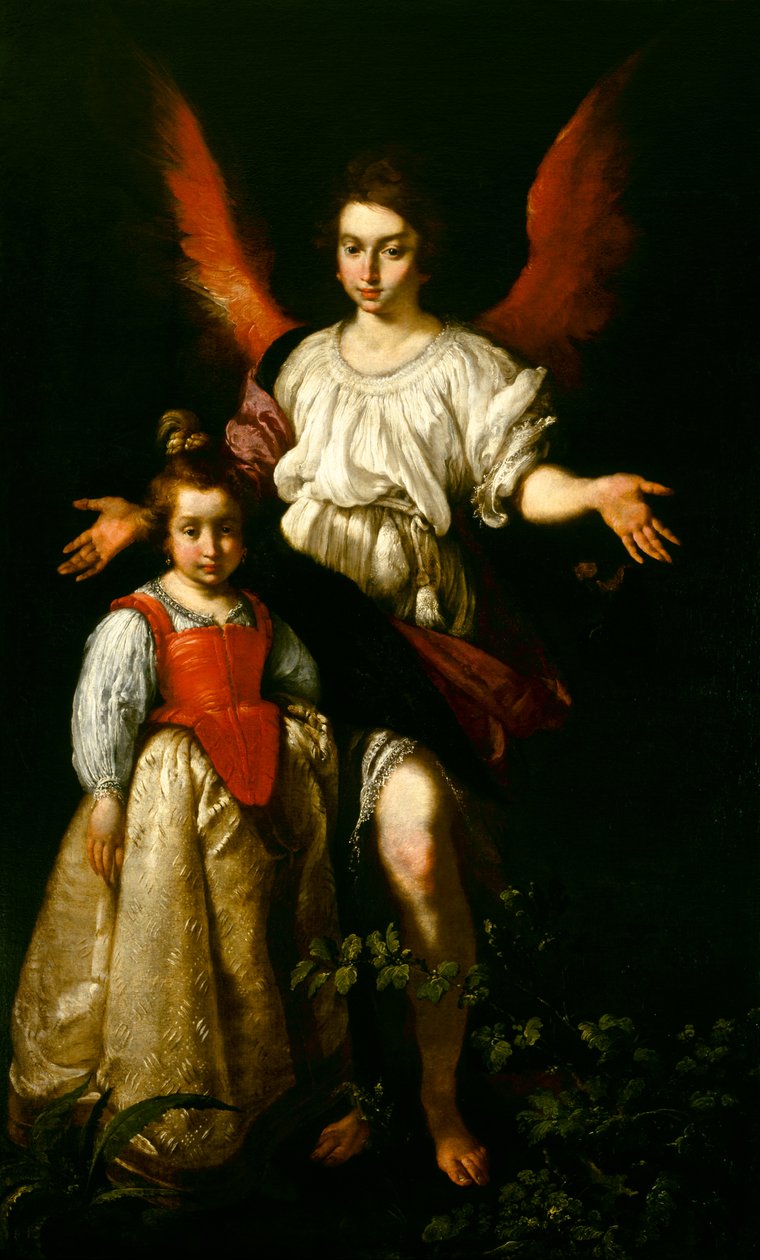 Skytsengelen, ca. 1630 af Bernardo Strozzi