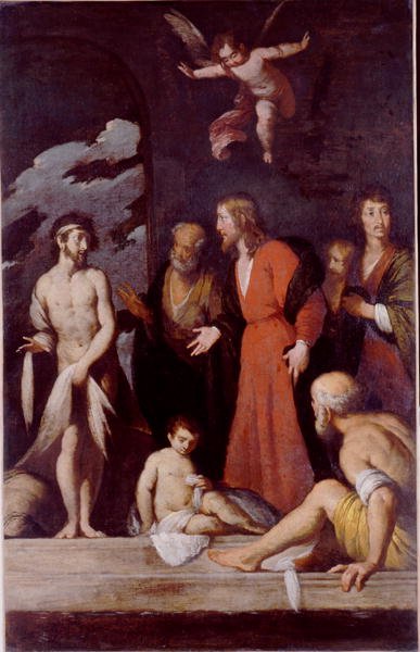 Helbredelsen af den lamme af Bernardo Strozzi