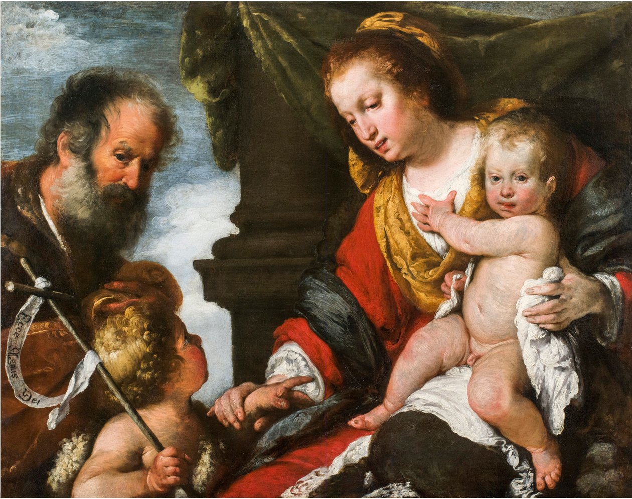 Den hellige familie. af Bernardo Strozzi