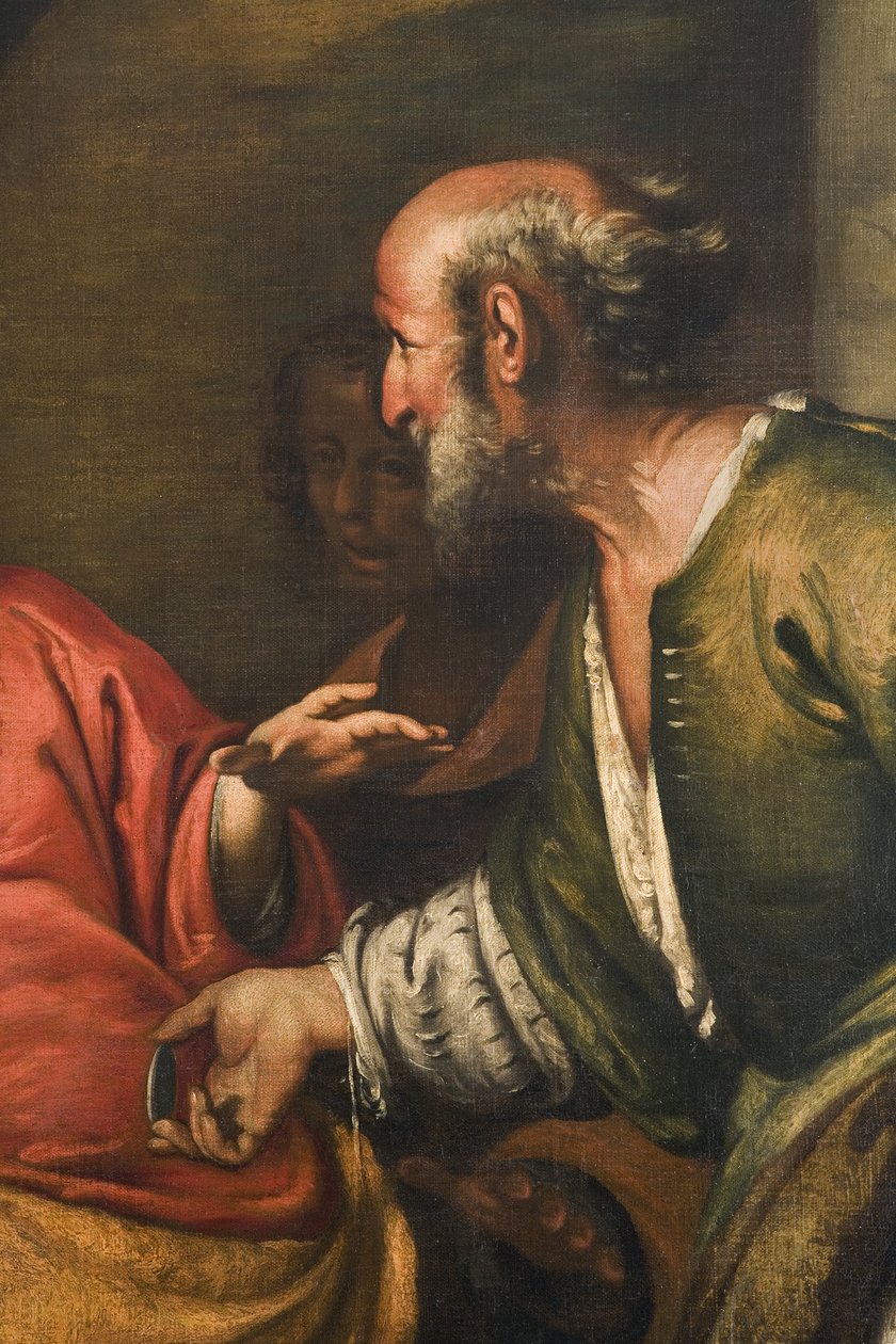 The Tribute Money, ca. 1631, detalje på 3496129 af Bernardo Strozzi