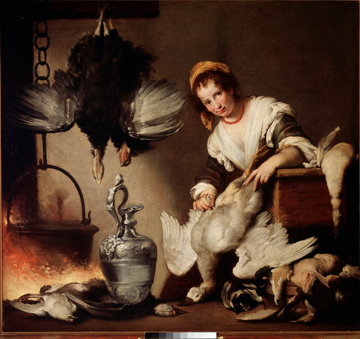 Kokken Kvinde VVS ænder. Maleri af Bernardo Strozzi af Bernardo Strozzi