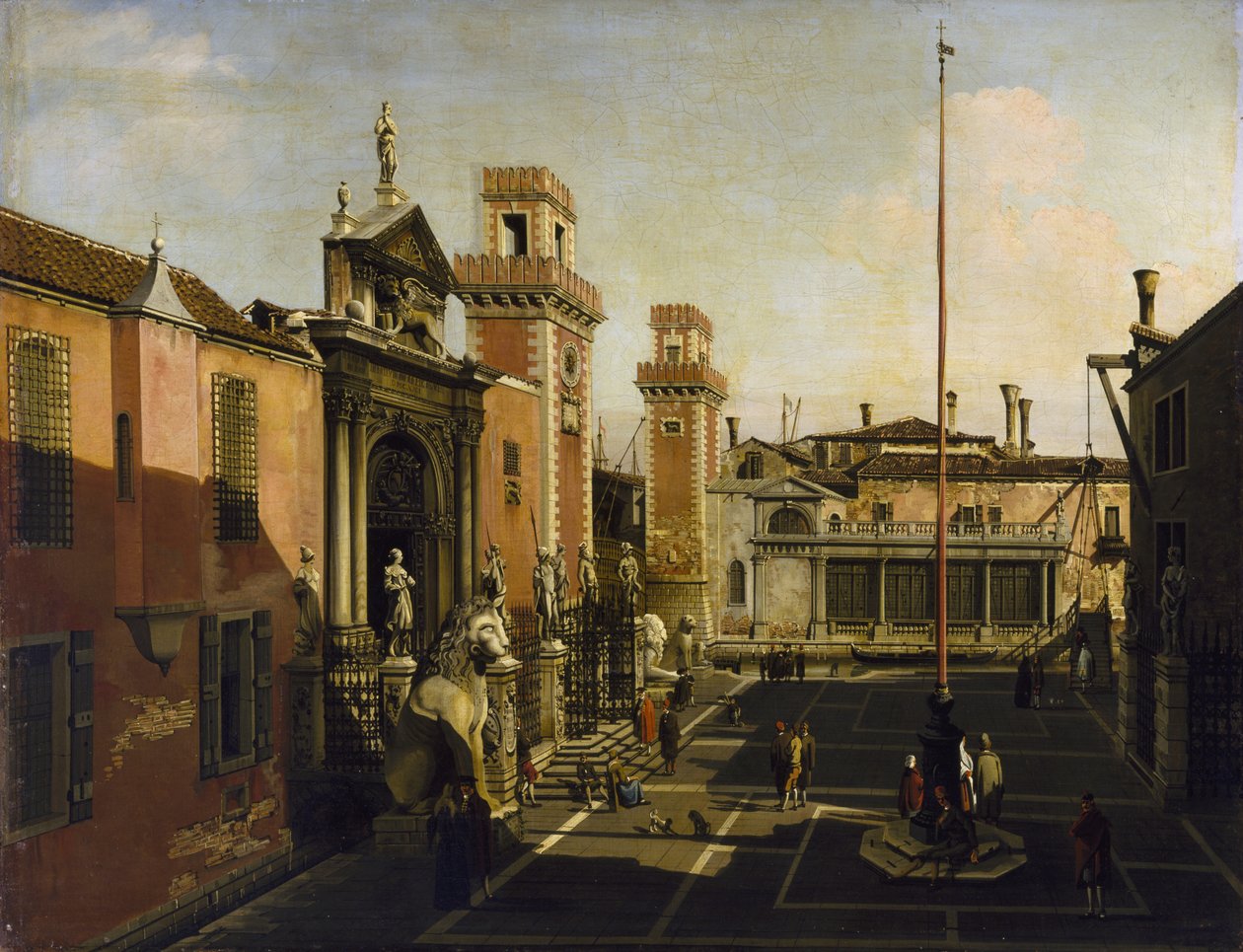 Indgangen til Arsenal, Venedig, ca. 1740