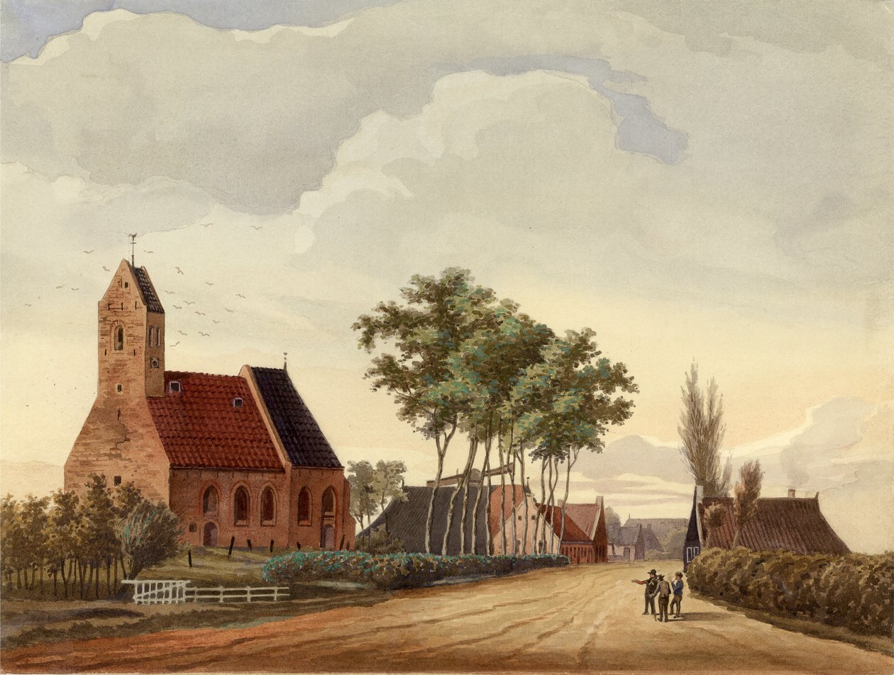 Lutjegast med kirke af Bernardus Bueninck
