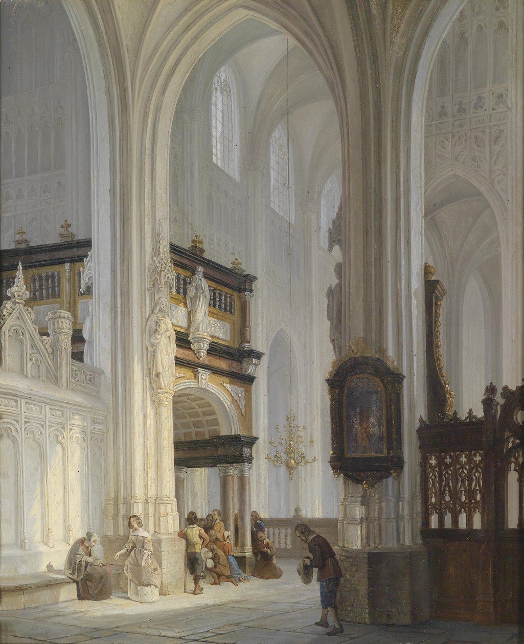 Kirkens interiør af Bernardus van de Laar