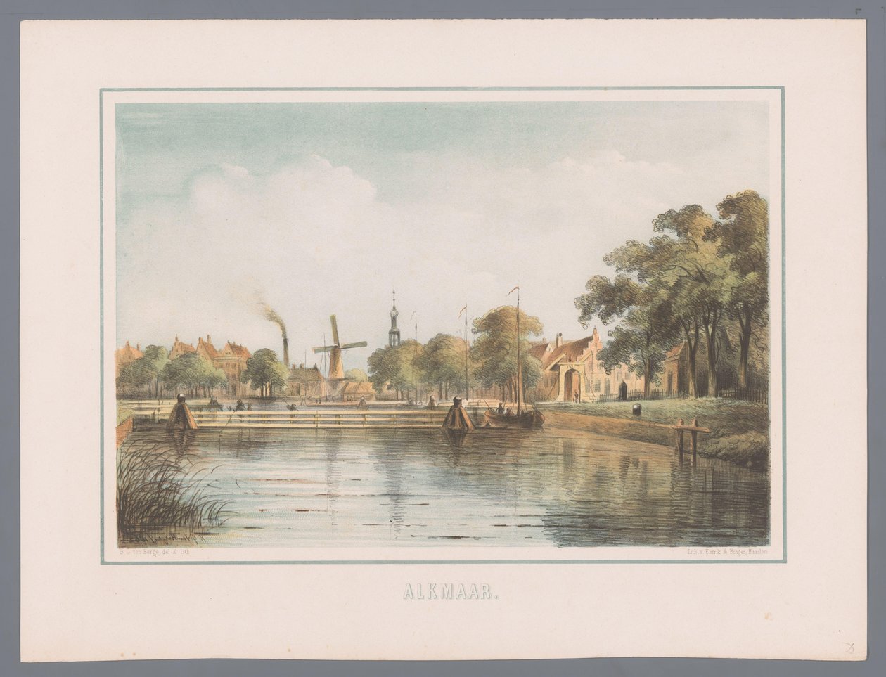 Bybilledet i Alkmaar Alkmaar (serietitel på objekt) af Bernardus Gerardus ten Berge