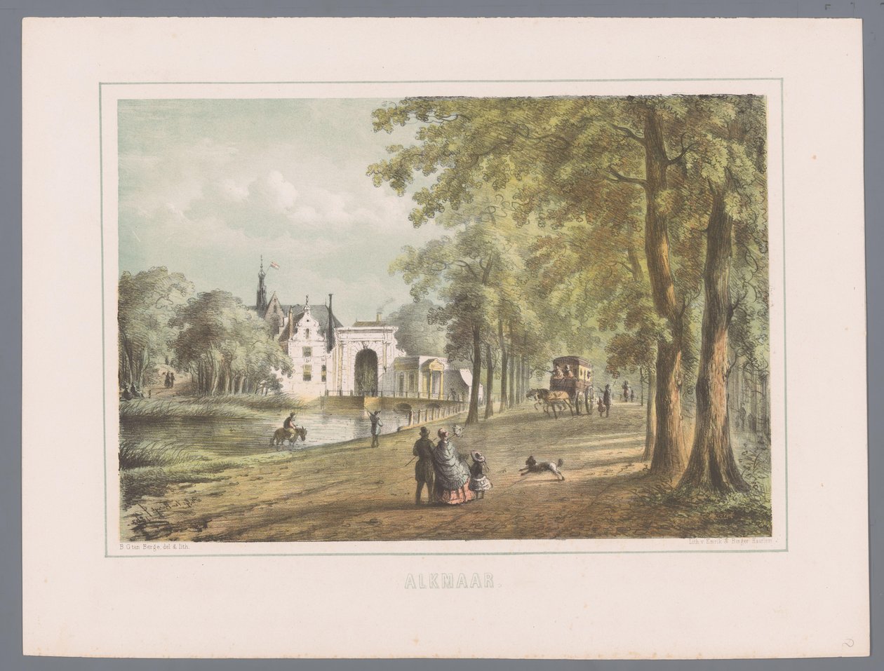 Bybilledet i Alkmaar Alkmaar (serietitel på objekt) af Bernardus Gerardus ten Berge