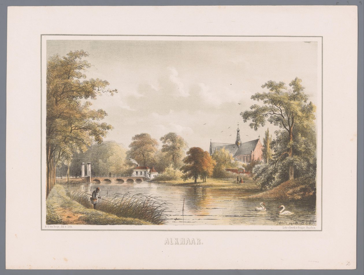 Bybilledet i Alkmaar Alkmaar (serietitel på objekt) af Bernardus Gerardus ten Berge