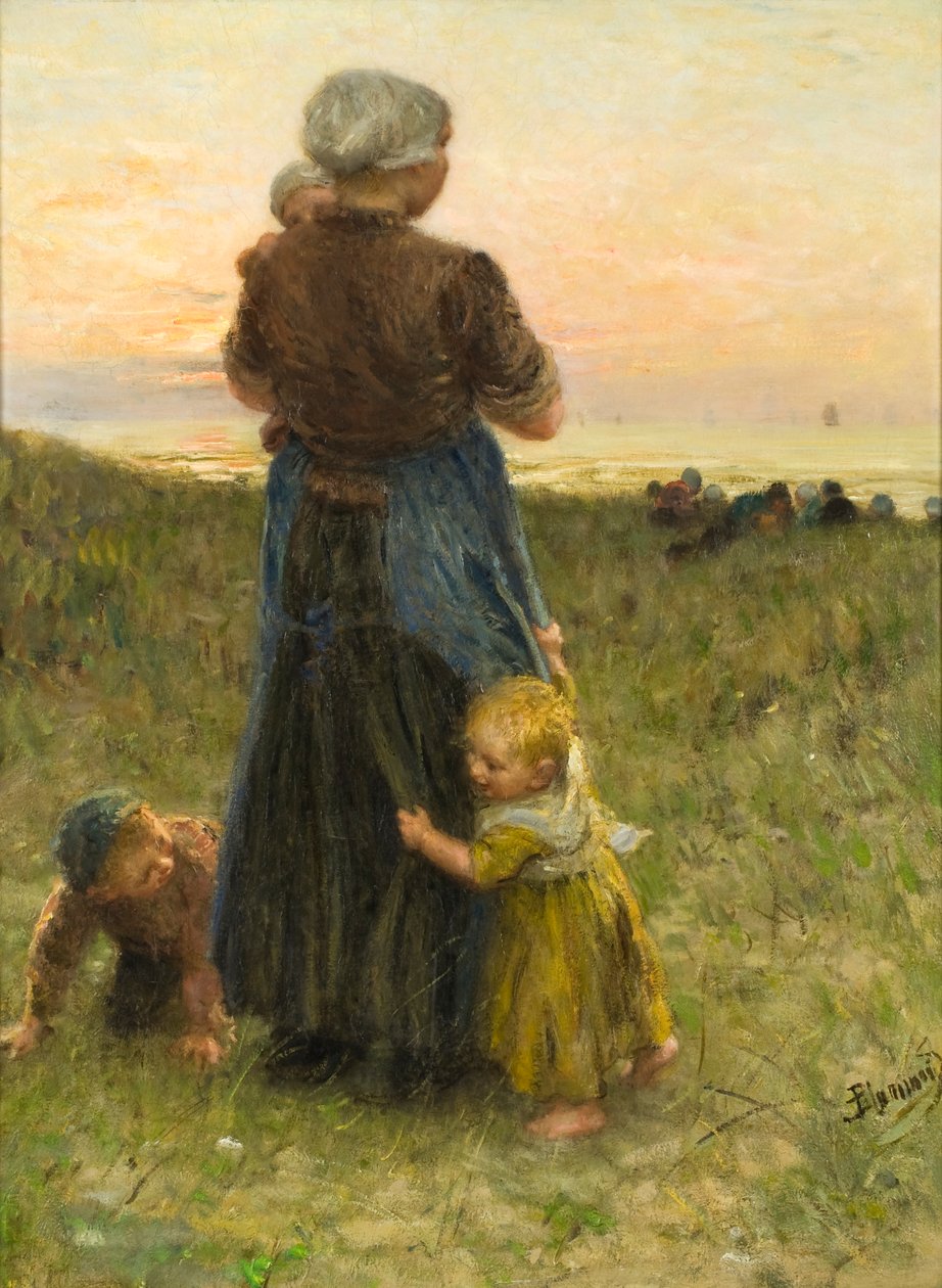 Peek-A-Boo (olie på lærred) af Bernardus Johannes Blommers or Bloomers