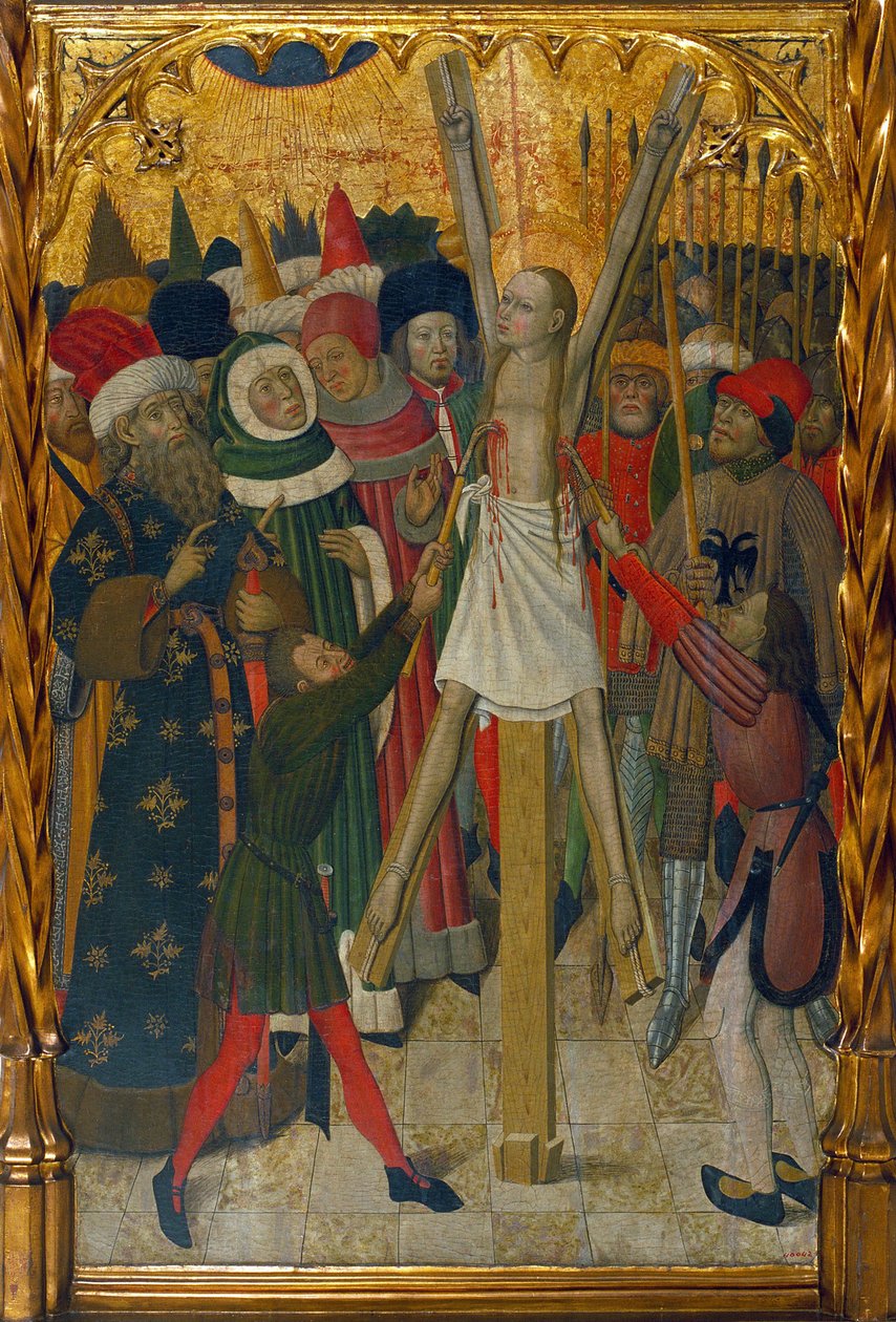 Sankt Eulalias martyrium af Barcelona (289-304) - Maleri af Bernat Martorell (1390-1452), tempera på træ (132,3x93,2 cm), omkring 1442-1445 - Sankt Eulalias martyrium, Tempera på panel af Bernat Martorell den Ældre, ca 1442-1445 - Museu Nacional af Bernat Martorelli