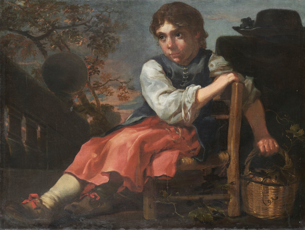 Siddende pige af Bernhard Keil