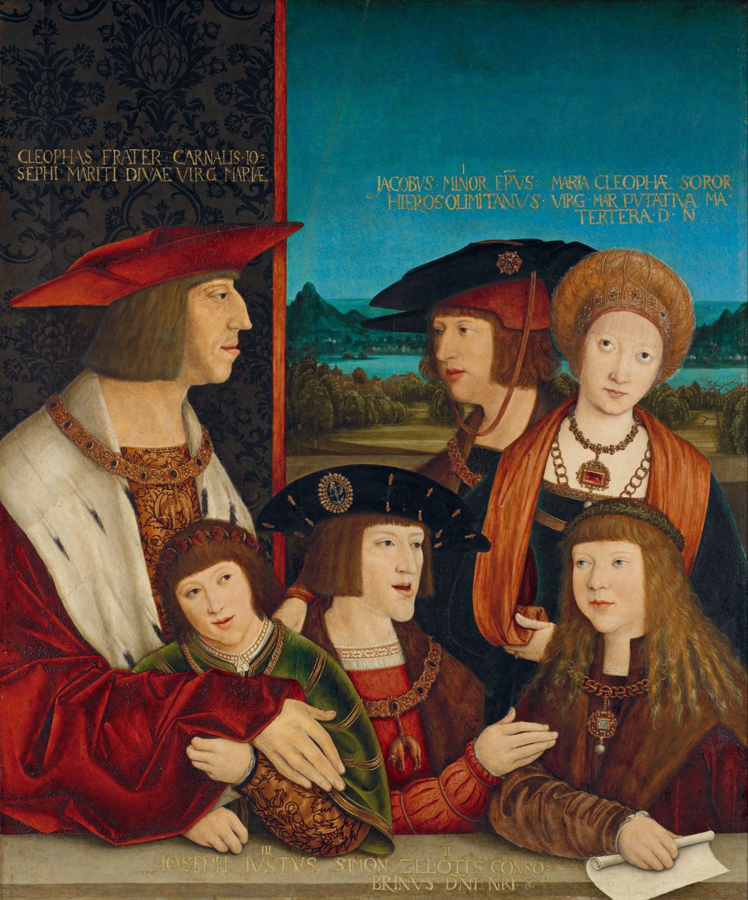 Kejser Maximilian I med hans familie af Bernhard Strigel