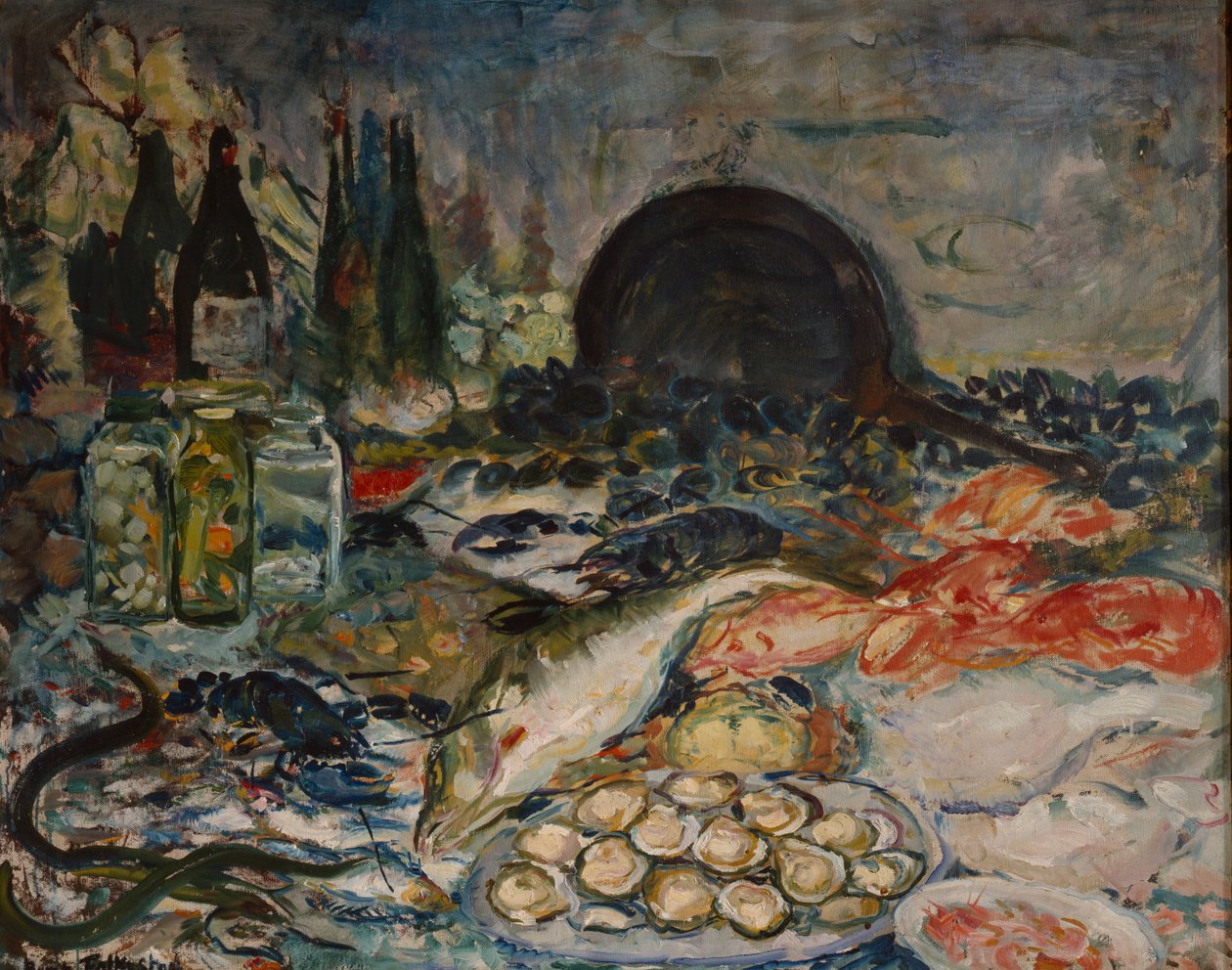 Nature Morte (olie på lærred) af Bernhard Dorotheus Folkestad