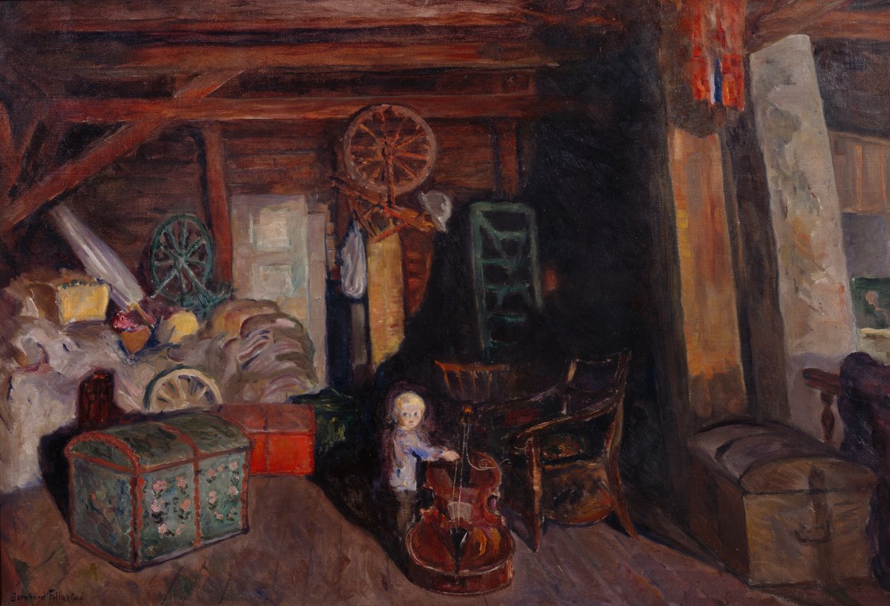 Det mørke loft (olie på lærred) af Bernhard Dorotheus Folkestad