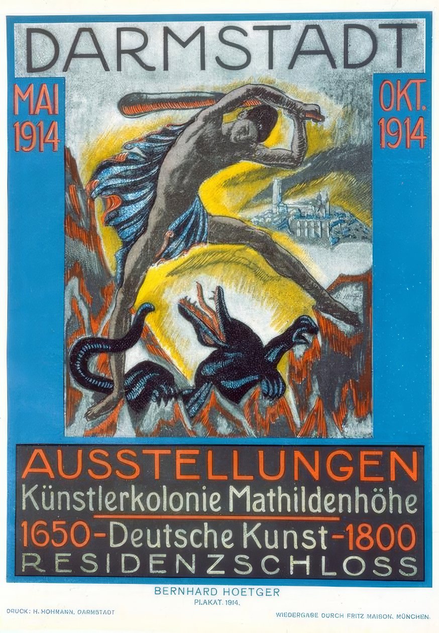 UDSTILLINGER Mathildenhöhe kunstnerkoloni / tysk kunst 1650–1800 / DARMSTADT MAJ - OKT af Bernhard Hoetger