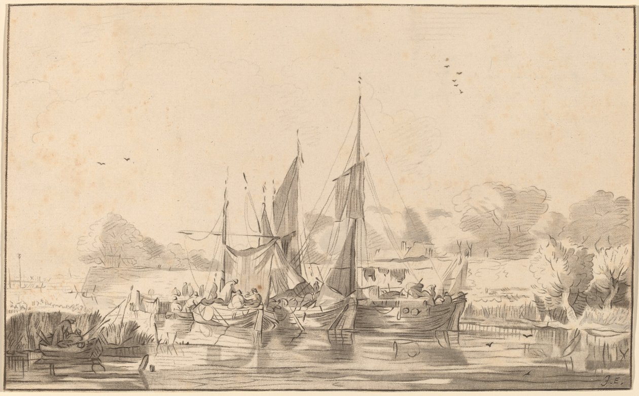 Kanalen i Utrecht, 1771, udgivet 1787. af Bernhard Schreuder