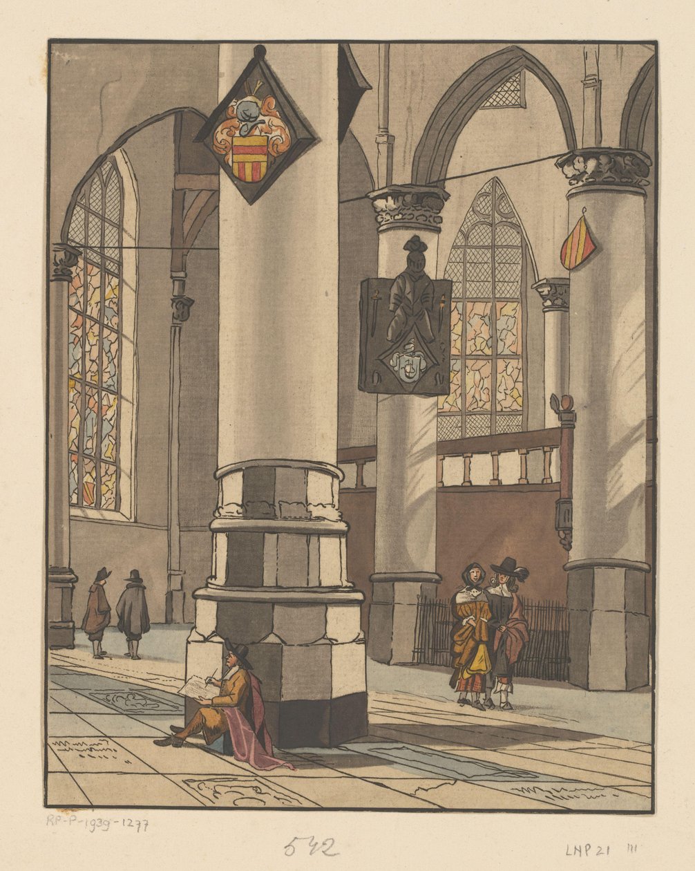 Kerkinterieur af Bernhard Schreuder