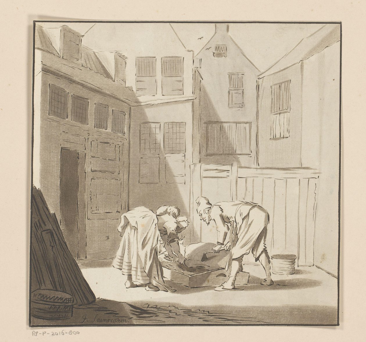 Svineslagtning af Bernhard Schreuder