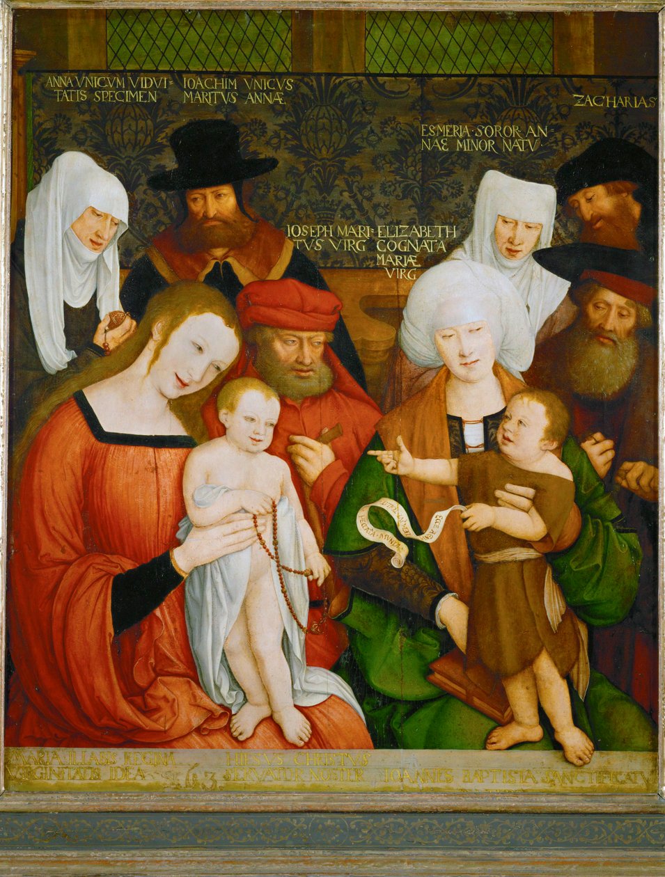 Die Heilige Sippe (maleri på træ) af Bernhard Strigel