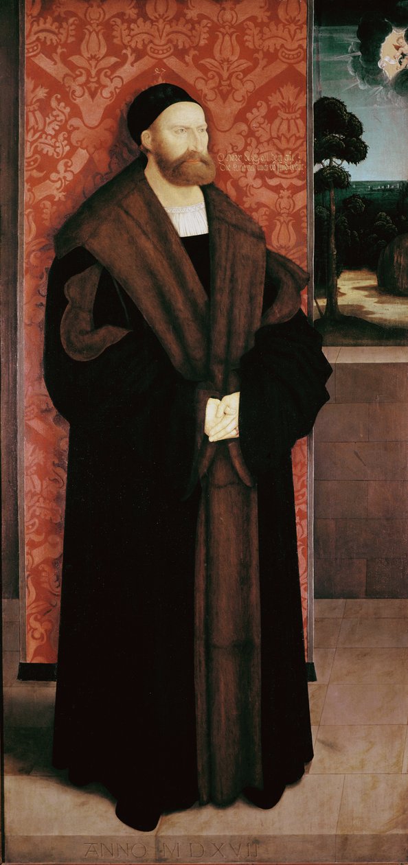 Portræt af Conrad Rehlinger og hans børn. Detalje (olie på træ af Bernhard Strigel