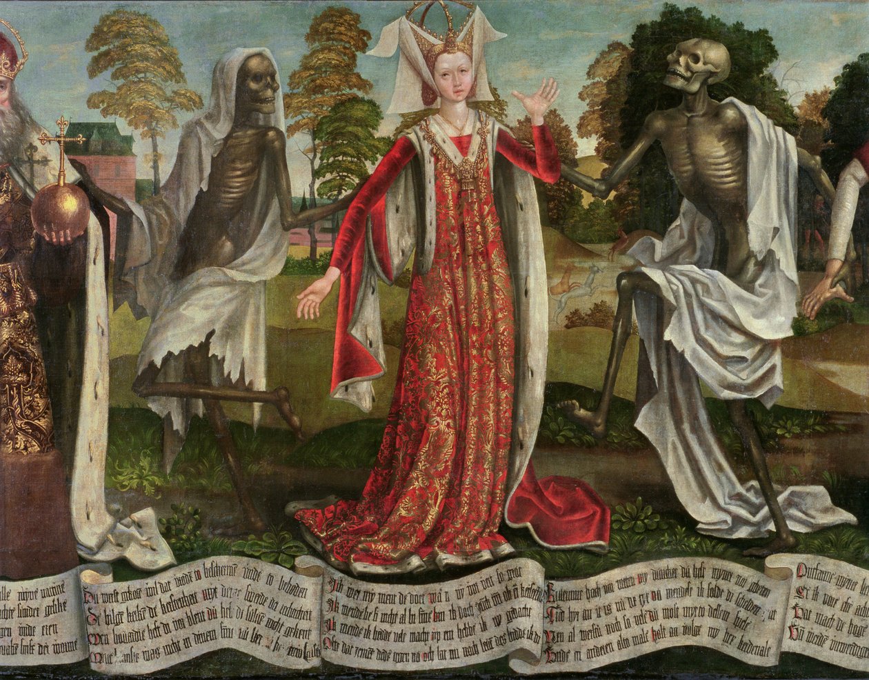Danse Macabre: Kejserinde (detalje) (se 197686, 197687) af Bernt Notke
