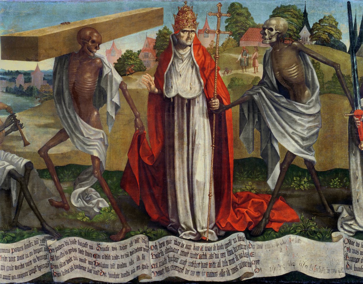Danse Macabre: Pope (detalje) (se 197685, 197686) af Bernt Notke