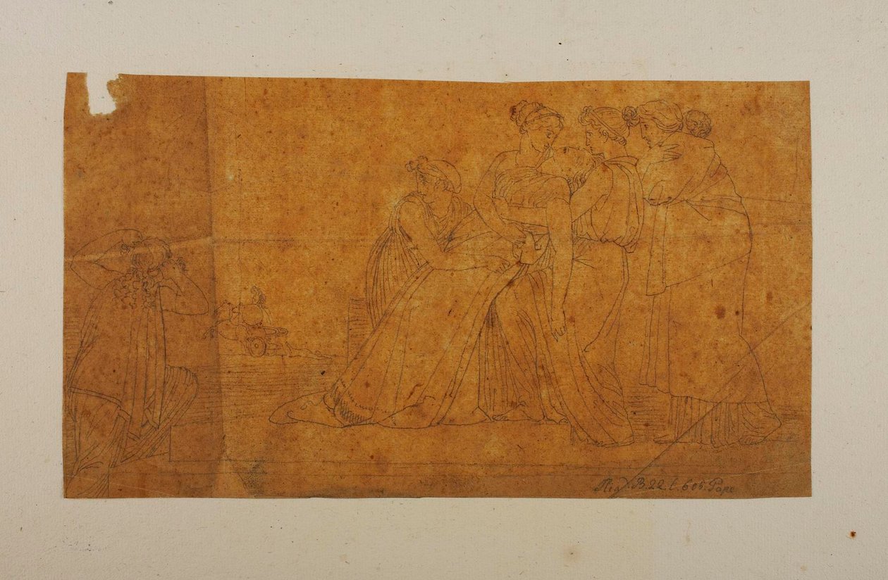 Andromache ohnmächtig beim Anblick von Hektors Leiche af Bertel Thorvaldsen