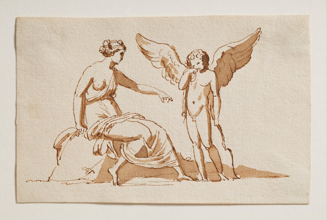 Amor klager til Venus over en bejdsning af Bertel Thorvaldsen