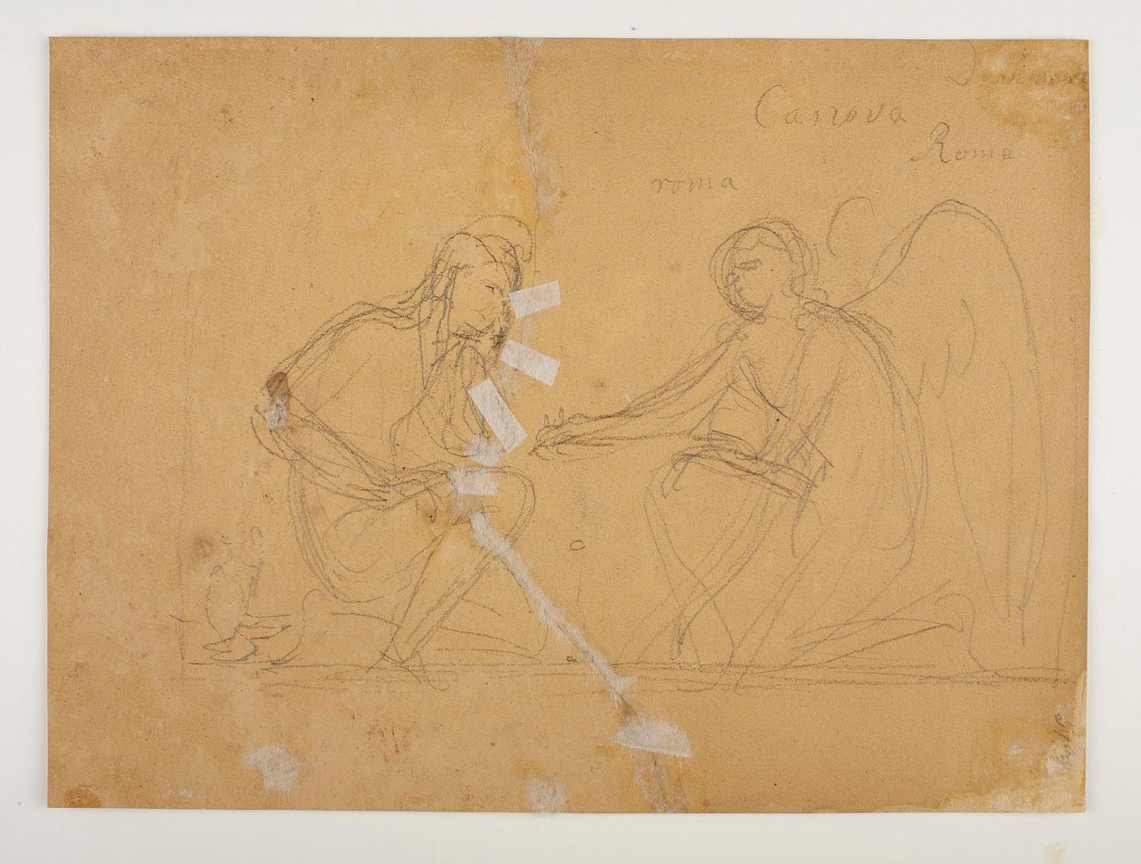 Cupid und Ganymede spielen Terre af Bertel Thorvaldsen