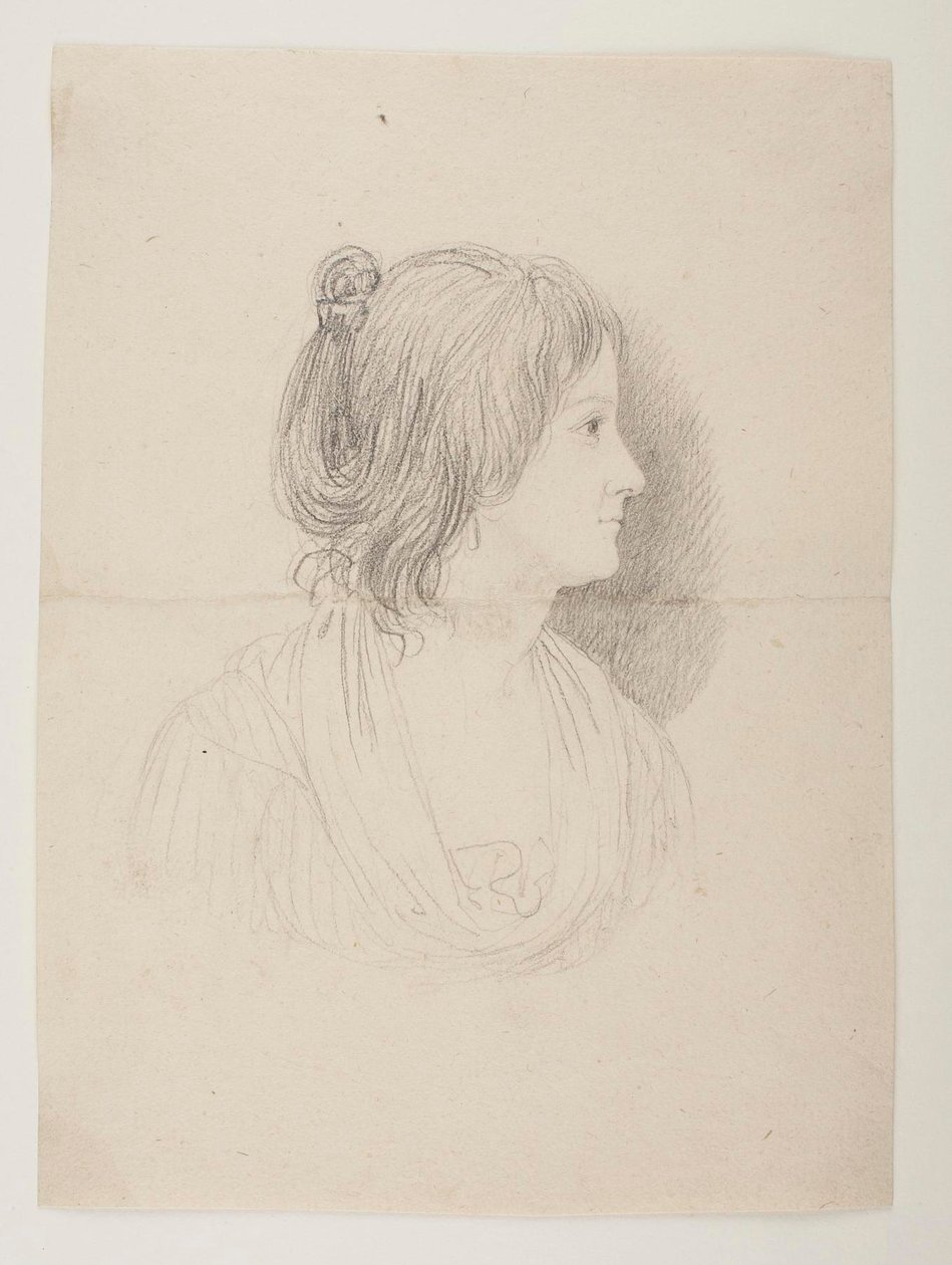 Portræt af en kvinde (Marie Puggaard?) af Bertel Thorvaldsen