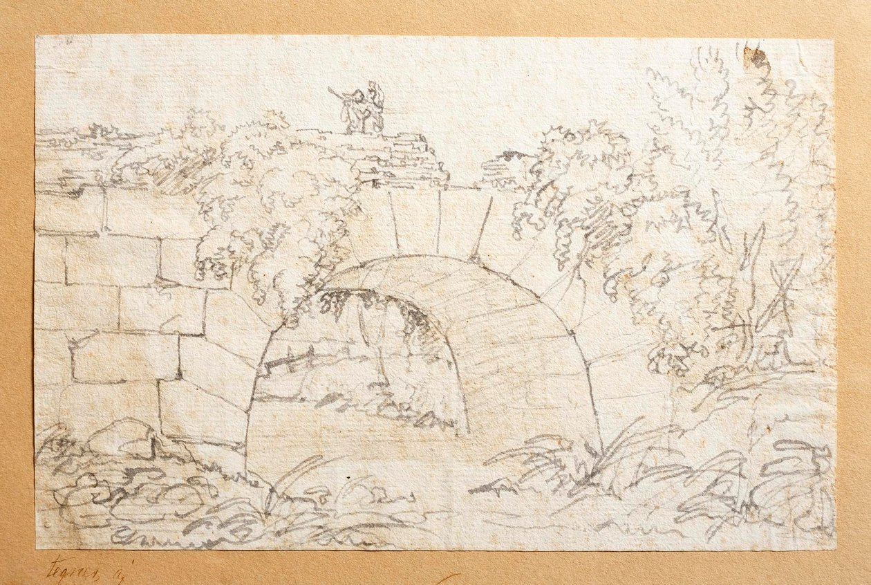 Ponte de Nono-broen over floden Marrano uden for Rom () af Bertel Thorvaldsen