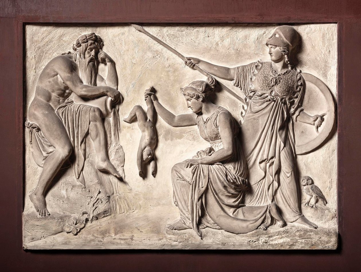 Thetis dypper Akilles i floden Styx af Bertel Thorvaldsen