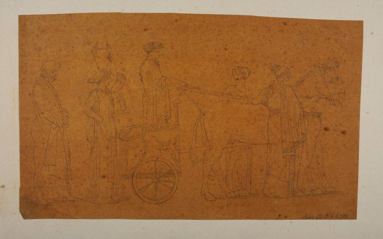 Odysseus folgt Nausikaa und den Ehrendamen af Bertel Thorvaldsen