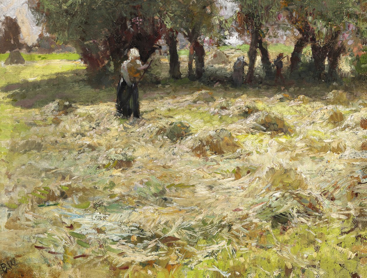 Høet vendes af Bertha Wegmann