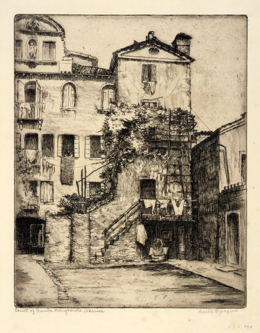Retten i Santa Margherita, Venedig af Bertha E. Jaques