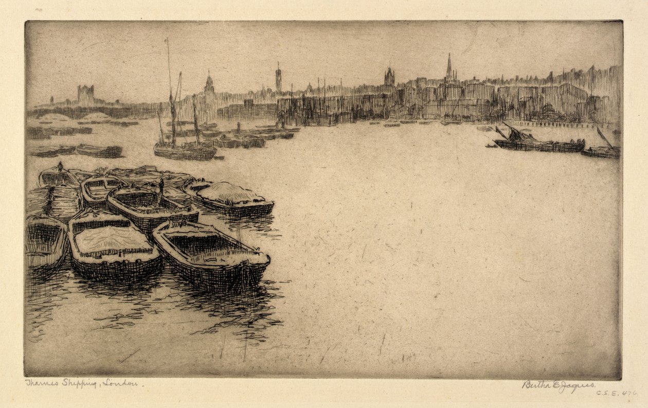 Thames Shipping, London af Bertha E. Jaques