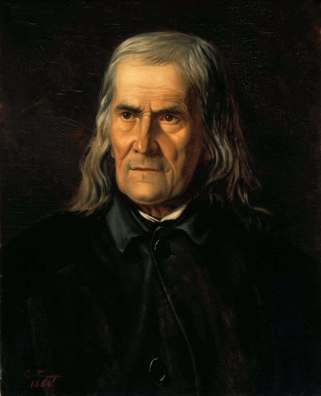 Portræt af Friedrich Rueckert 1788-1866, 1864. af Bertha Froriep