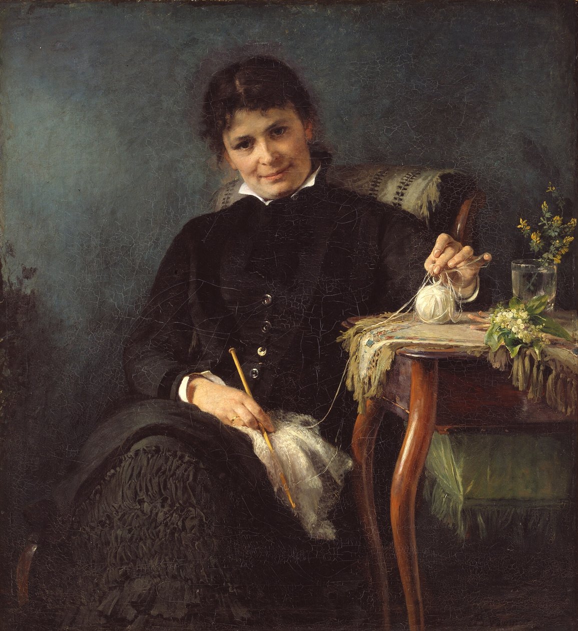 Madam Anna Seekamp, kunstnerens søster af Bertha Wegmann