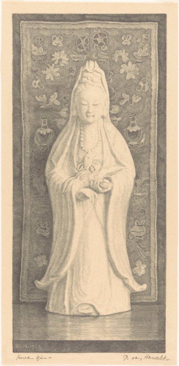 Kwan Yin (original titel på objekt) af Bertha van Hasselt (signed by artist)