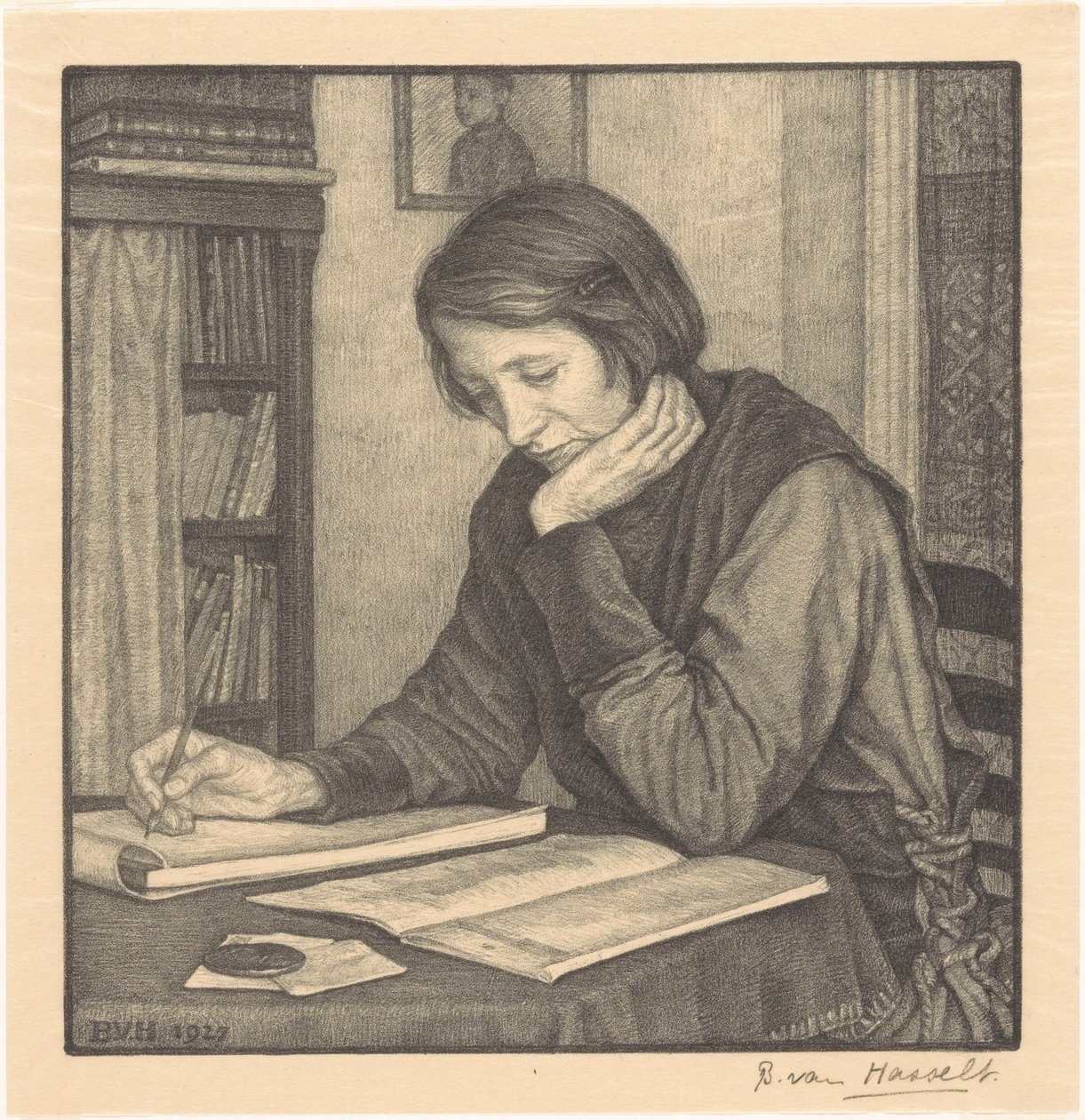 Portræt af Sanne Bruinier af Bertha van Hasselt (signed by artist)