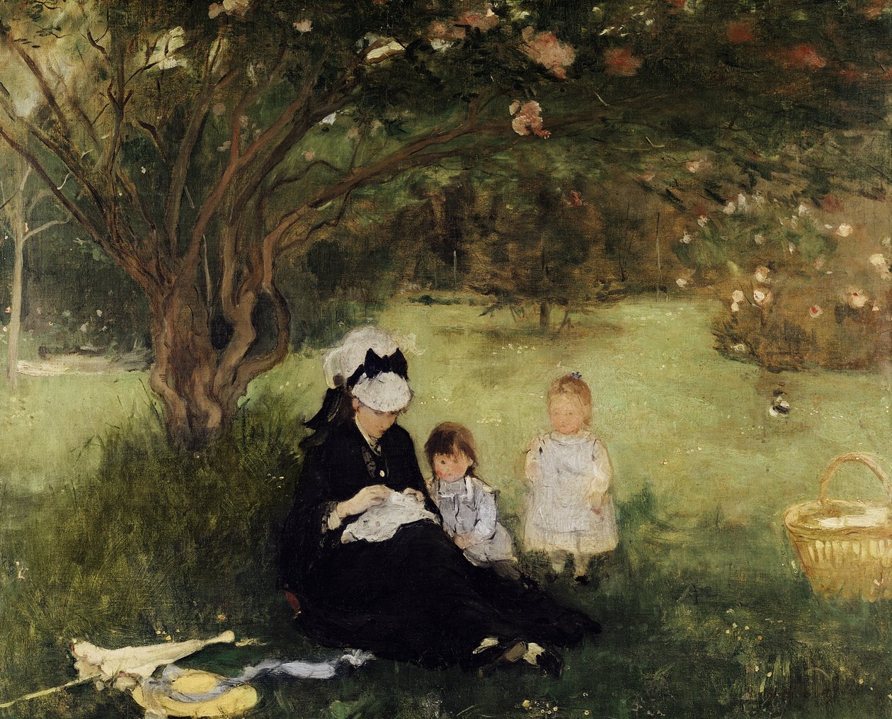 Under Syrenen ved Maurecourt, 1874 af Berthe Morisot