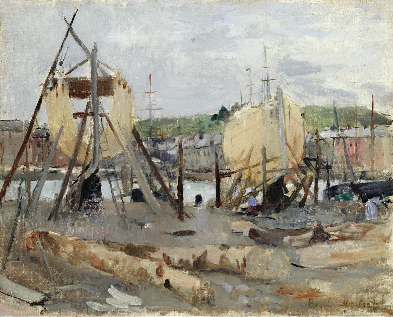 Bådebyggeri, 1874 af Berthe Morisot