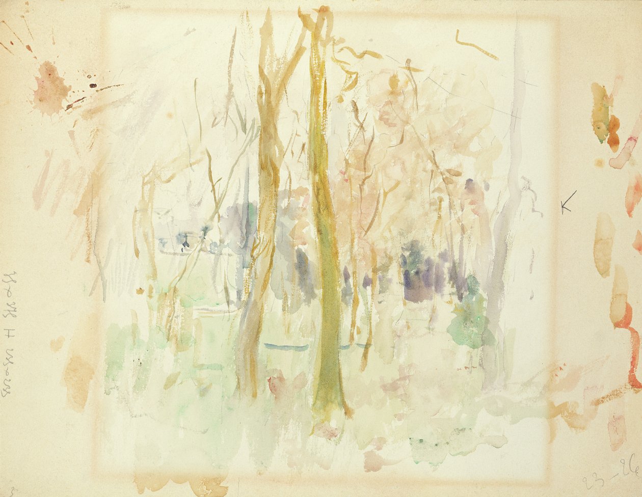 Røde træer, 1885 af Berthe Morisot