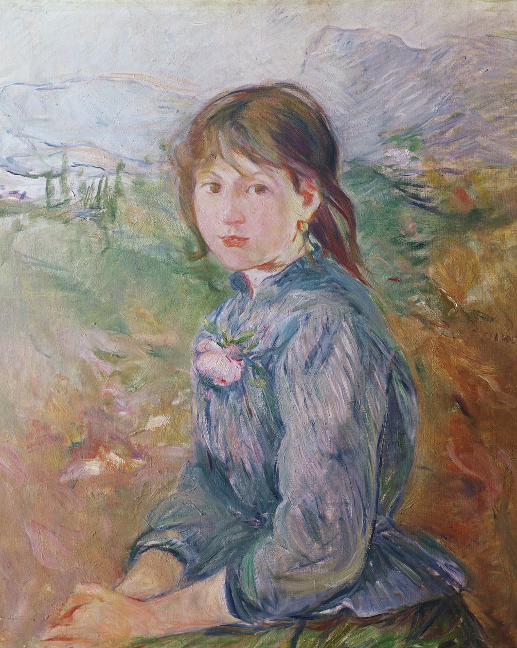 Den lille pige fra Nice, 1888-89 af Berthe Morisot