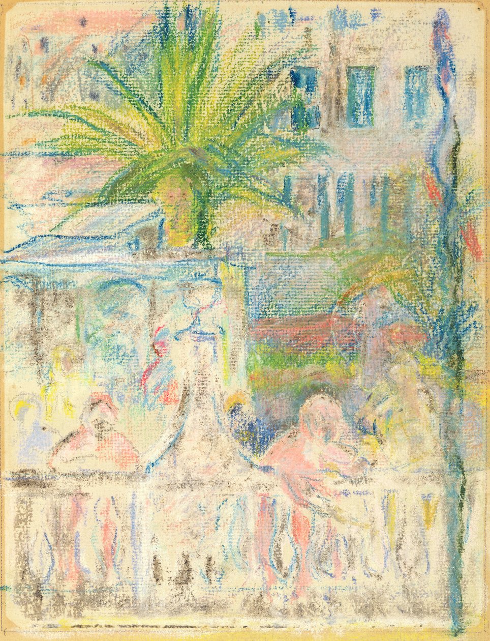 The Nice Carnival, 1889 (pastel på papir) af Berthe Morisot