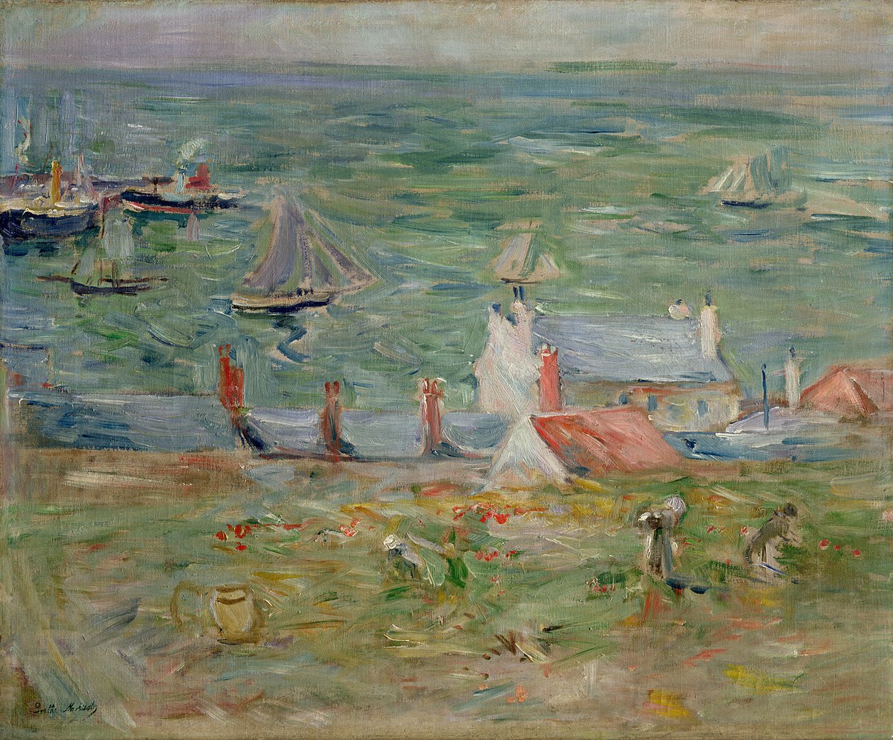 Havnen i Gorey på Jersey, 1886 af Berthe Morisot